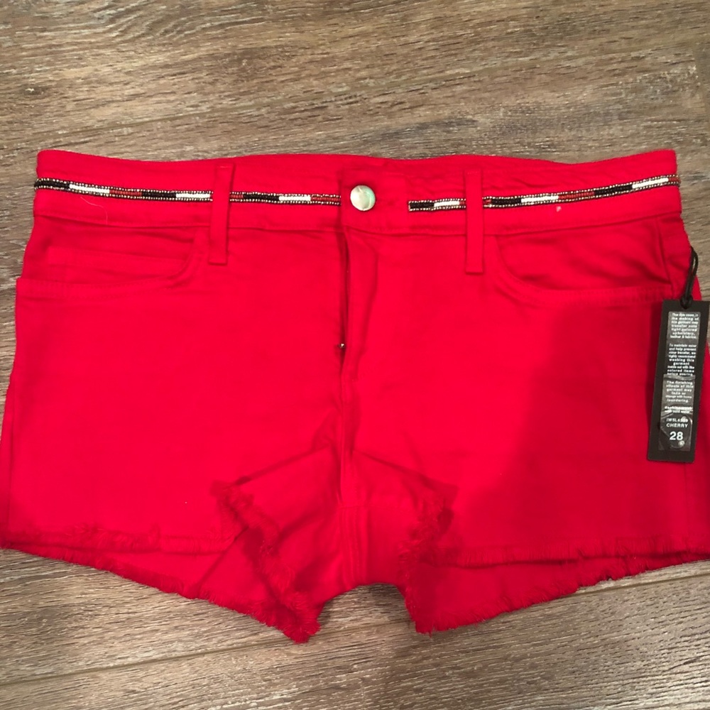 New Joe’s Jeans cherry red shorts, size 28